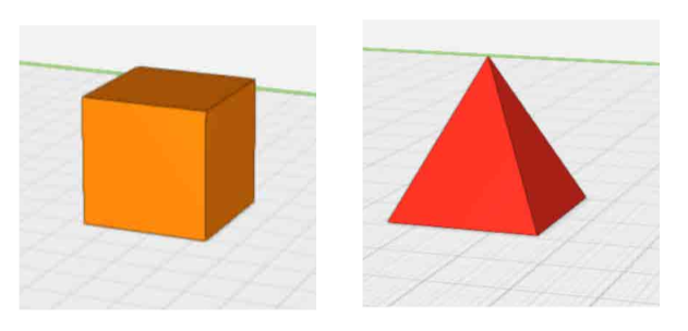 Würfel und Pyramide