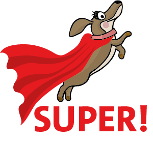 SpuerPixi mit Schriftzug SUPER!