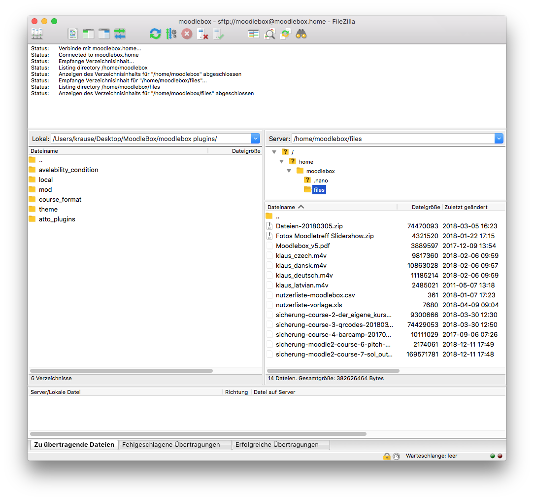 Dateiübertragung mit FileZilla